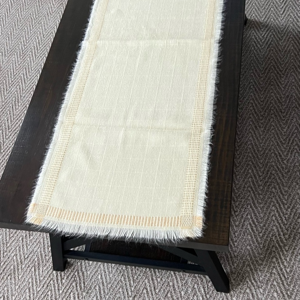 Elegant Beige Table Runner